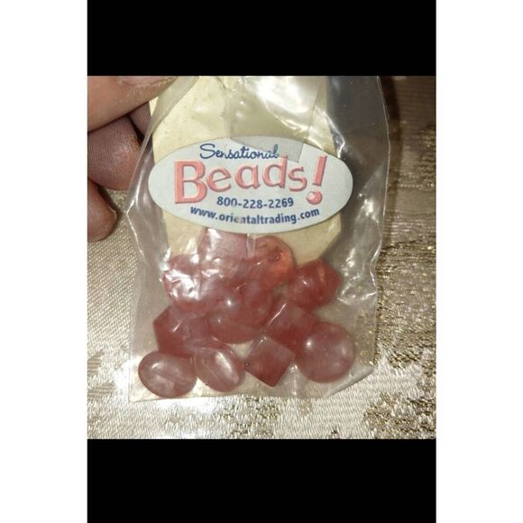 12 pkgs Cherry Quartz Stone Mix of Sizes/Shapes - Picture 4 of 6